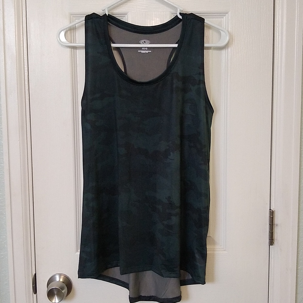 Deep Green Camo Racerback Tank Top